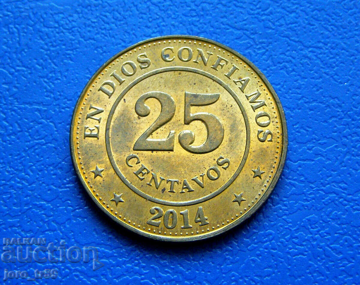 Никарагуа 25 сентавос  /Nicaragua 25 Centavos/ 2014 г.