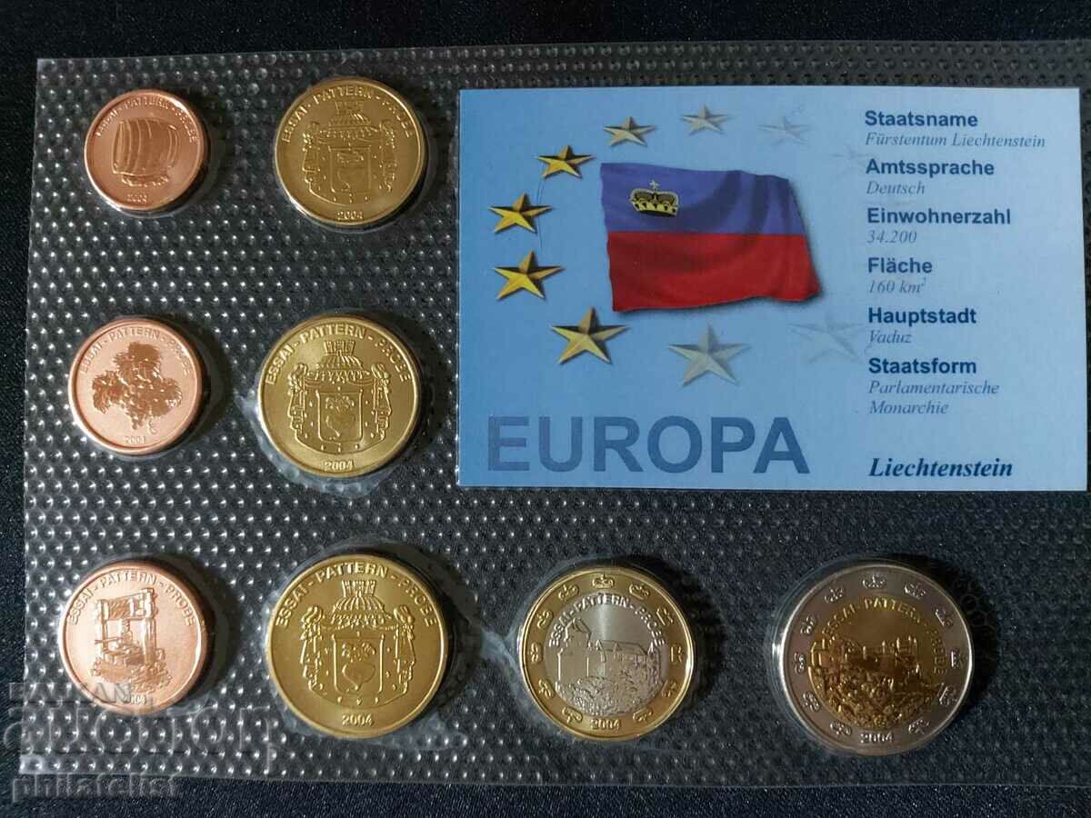 Δοκιμαστικό σετ ευρώ - Λιχτενστάιν 2004, 8 νομίσματα