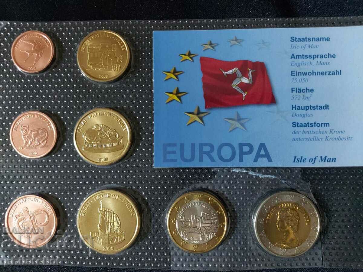 Trial Euro Set - Isle of Man 2006, 8 monede
