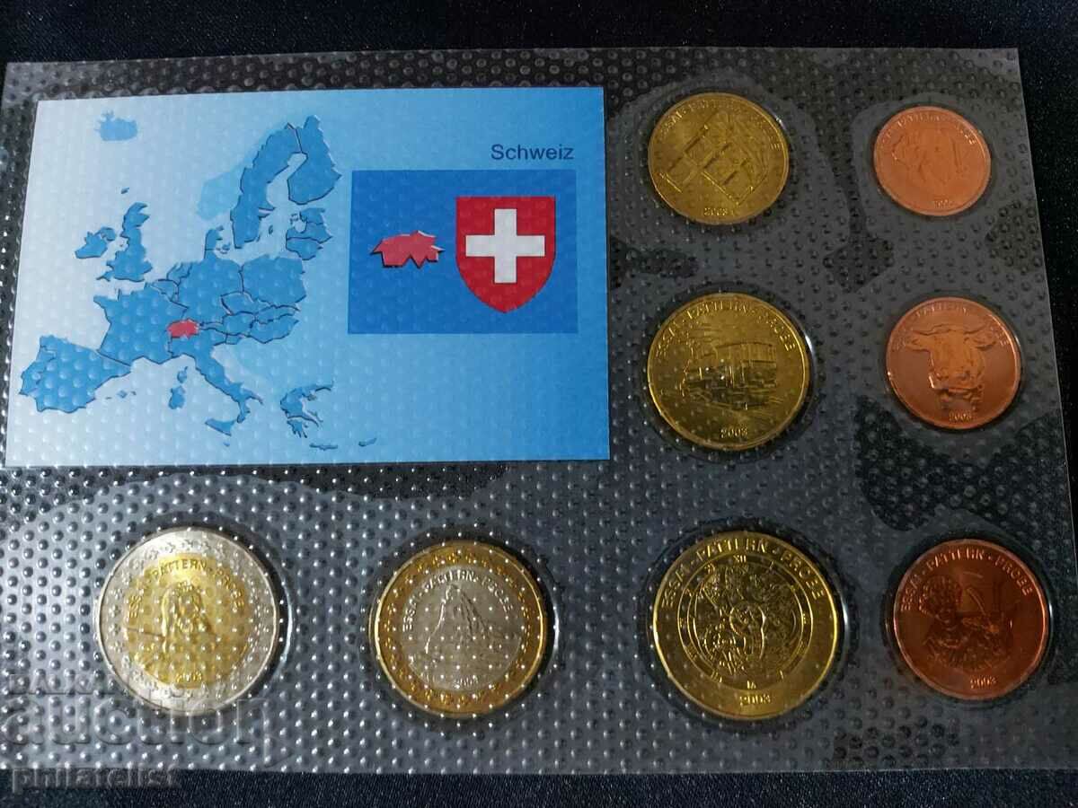 Trial Euro set - Switzerland 2003, 8 coins with price 22.00 BGN | € 11.25 Trial Euro set - Switzerland 2003, 8 coins with price 22.00 BGN | € 11.25