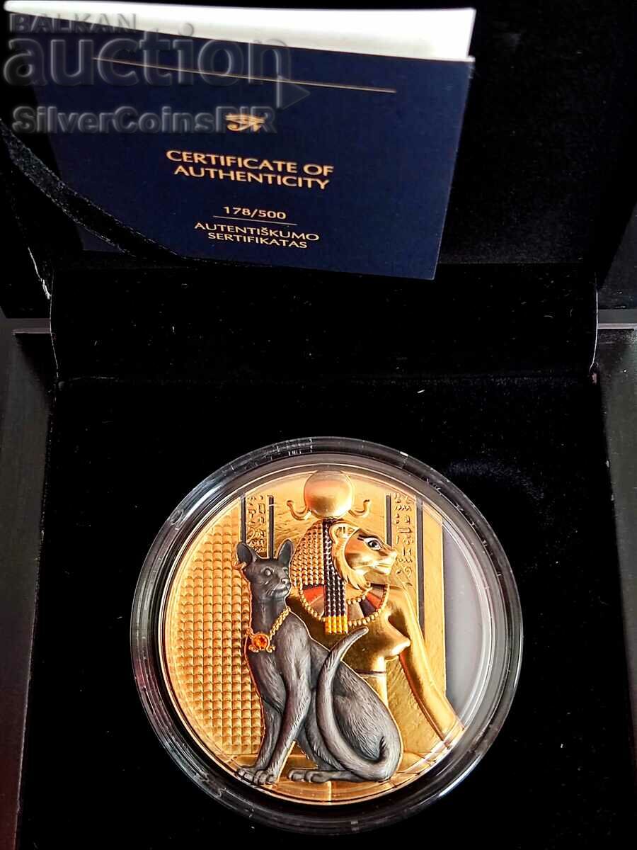 Silver 2 Oz Sekhmet 2023 Female Deities with price 600.00 BGN | € 306.78 Silver 2 Oz Sekhmet 2023 Female Deities with price 600.00 BGN | € 306.78