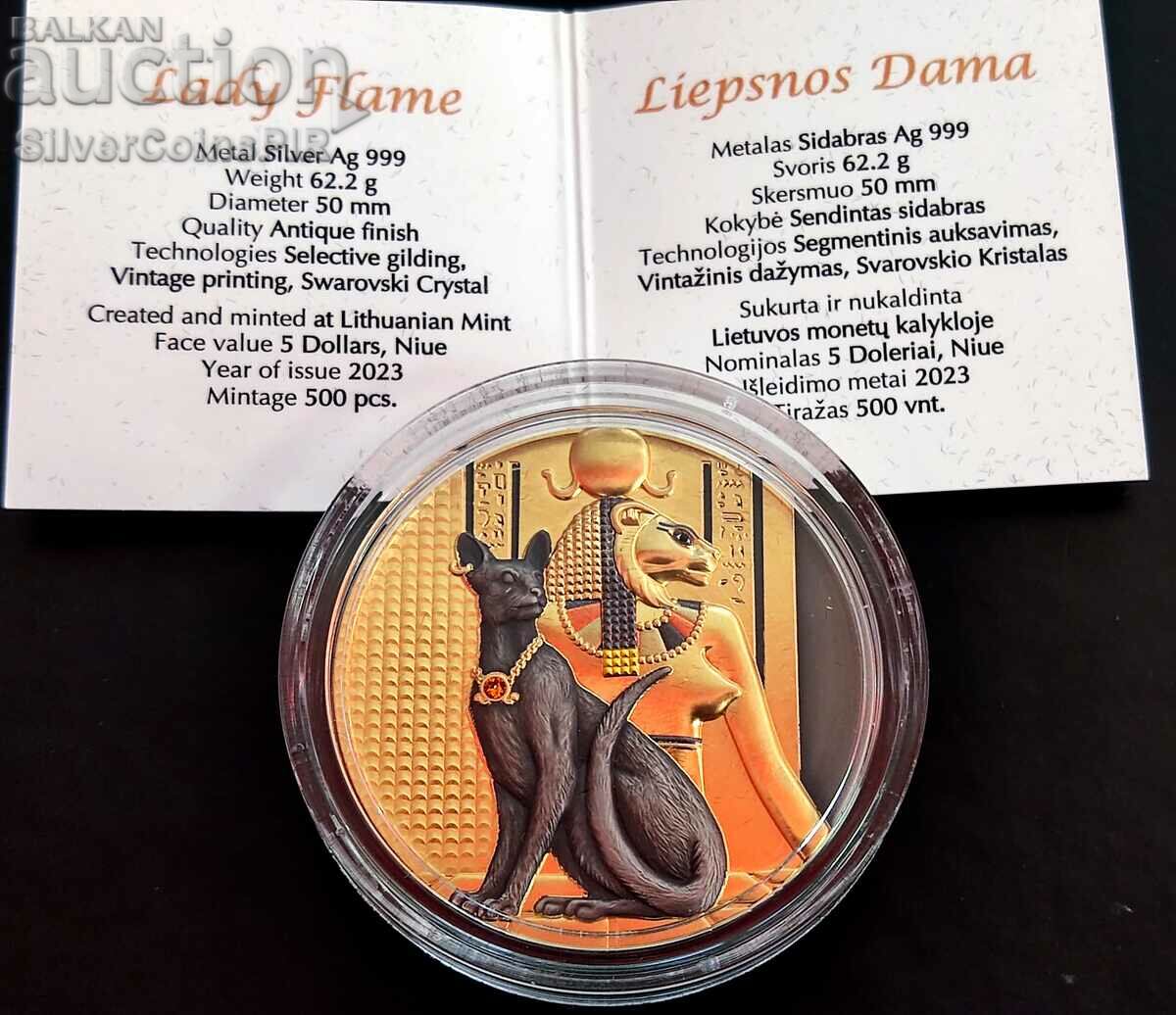 Auction Silver 2 Oz Sekhmet 2023 Female Deities Auction Silver 2 Oz Sekhmet 2023 Female Deities