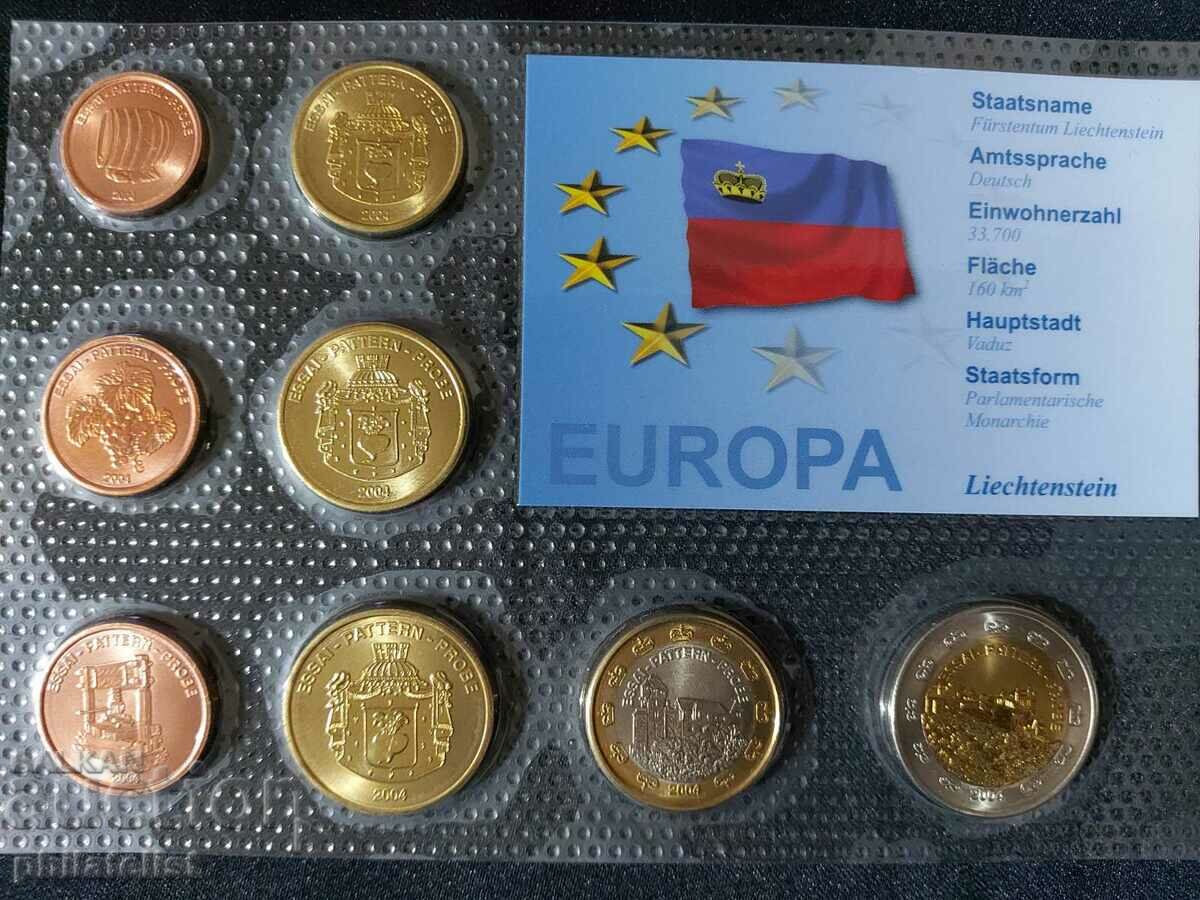 Trial Euro Set - Liechtenstein 2004 - 8 monede