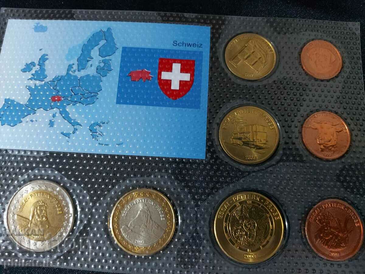 Trial Euro set - Switzerland 2003, 8 coins with price 22.00 BGN | € 11.25 Trial Euro set - Switzerland 2003, 8 coins with price 22.00 BGN | € 11.25