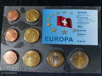 Пробен Евро сет - Швейцария 2003 , 8 монети
