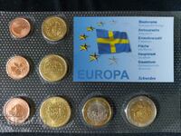 Δοκιμαστικό σετ ευρώ - Σουηδία 2006, 8 νομίσματα