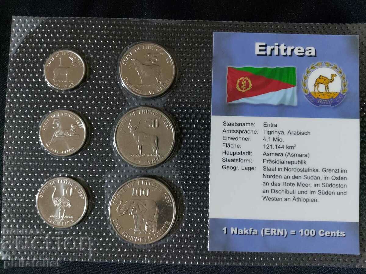 Complete set - Eritrea 1991, 6 coins UNC