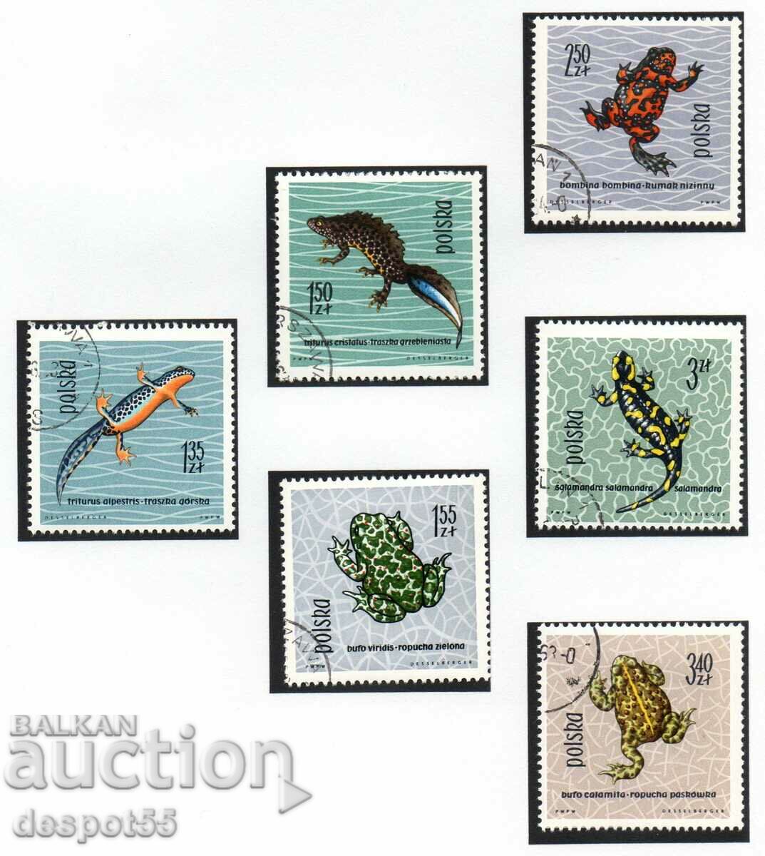 1963. Poland. Protected reptiles and amphibians. with price 4.30 BGN | € 2.20 1963. Poland. Protected reptiles and amphibians. with price 4.30 BGN | € 2.20