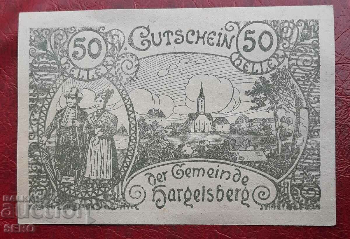 Bancnota-Austria-G.Austria-Hargelsberg-50 Heller 1920