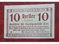 Banknote-Austria-G.Austria-Linz-10 Heller 1920