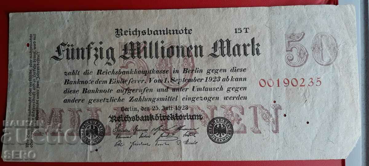Банкнота-Германия-50 000 000 марки 1923-едностранна