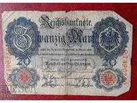Bancnotă-Germania-20 mărci 1914