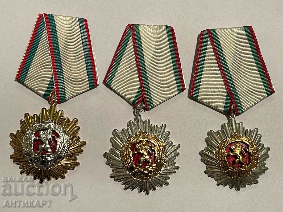 set of the order of the National People's Republic of Bulgaria 1+2+3 degree
