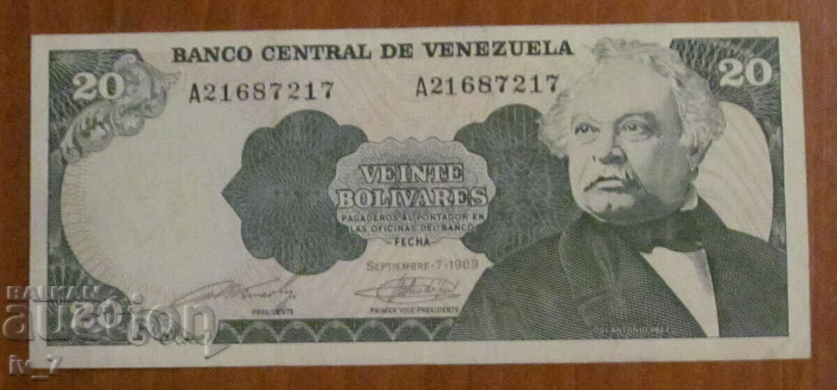 20 BOLIVARA 1989, VENEZUELA