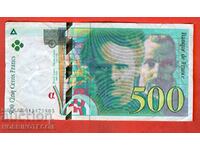 FRANCE FRANCE 500 Franc issue issue 1998