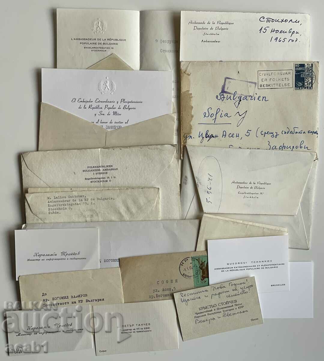 Archive correspondence Ambassador Sweden 60s
