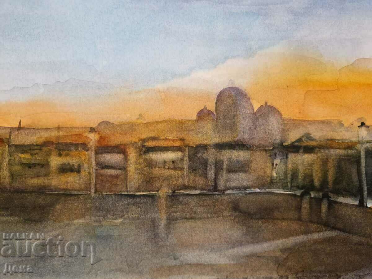 Delivery of Rusev watercolor 2002 Delivery of Rusev watercolor 2002