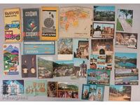 Lot of old road maps and postcards