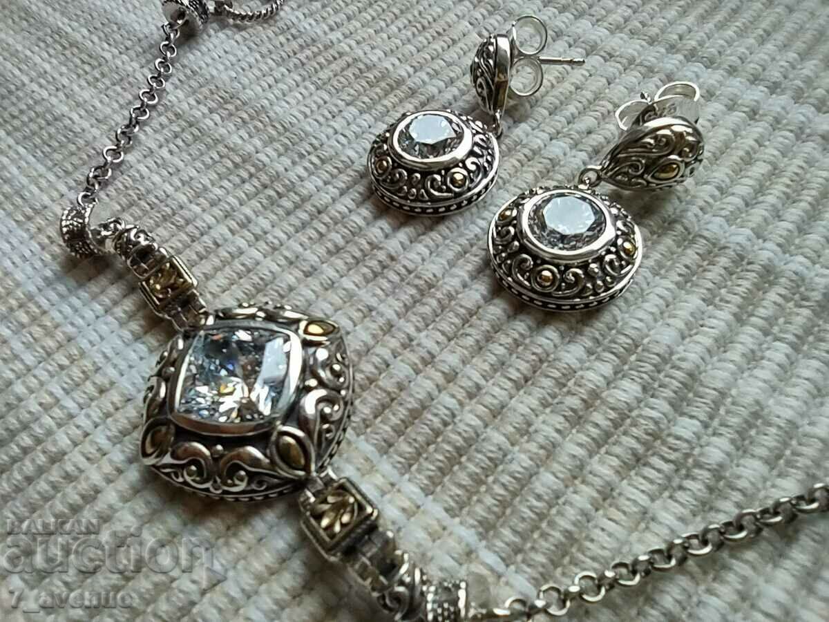 Cercei din argint, ornamente, zircon 25.03.2024 - 5 Cercei din argint, ornamente, zircon 25.03.2024 - 5