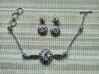 Silver earrings, ornaments, zircon 25.03.2024