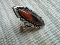 Стар сребърен ПРЪСТЕН с камък, 14.02.2024