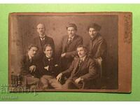 Стара Снимка на Група от Мъже 1912г. картон