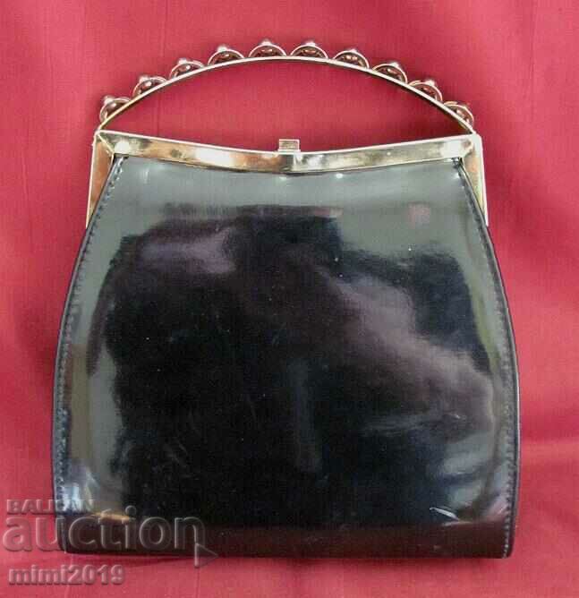 50's Antique Small Ladies Purse Leather & Patent Leather with price 75.00 BGN | € 38.35 50's Antique Small Ladies Purse Leather & Patent Leather with price 75.00 BGN | € 38.35