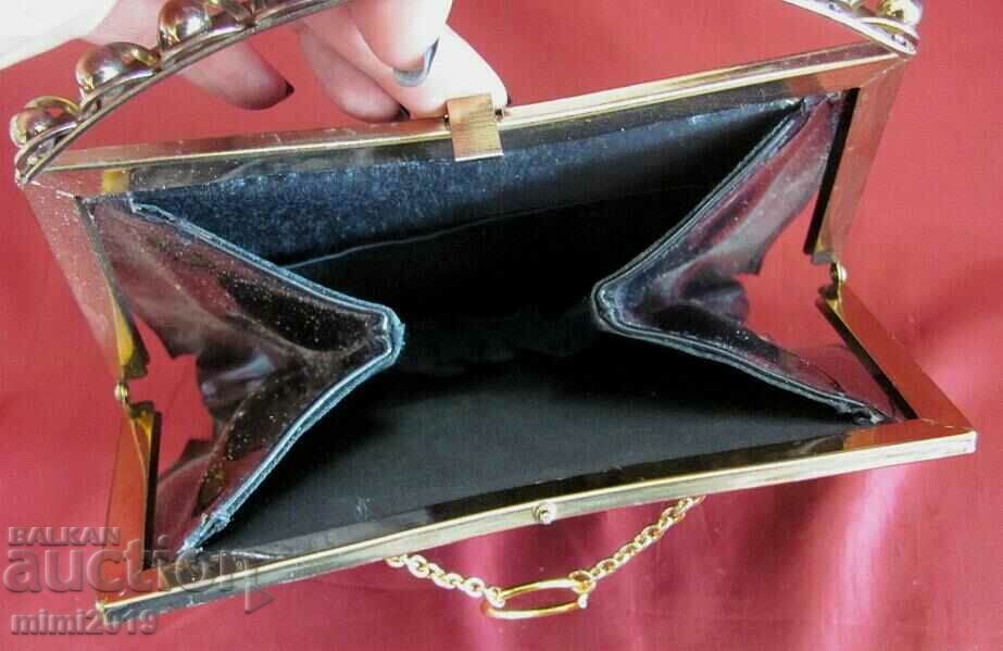 50's Antique Small Ladies Purse Leather & Patent Leather - 5 50's Antique Small Ladies Purse Leather & Patent Leather - 5