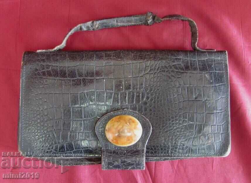 30's Small Women's Bag, Clutch, Purse genuine leather