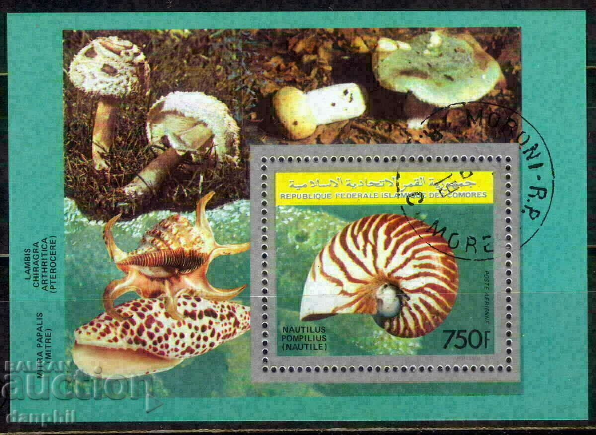 Comoros 1992 Block "NAUTILUS" Mich. 361A trademark-STO