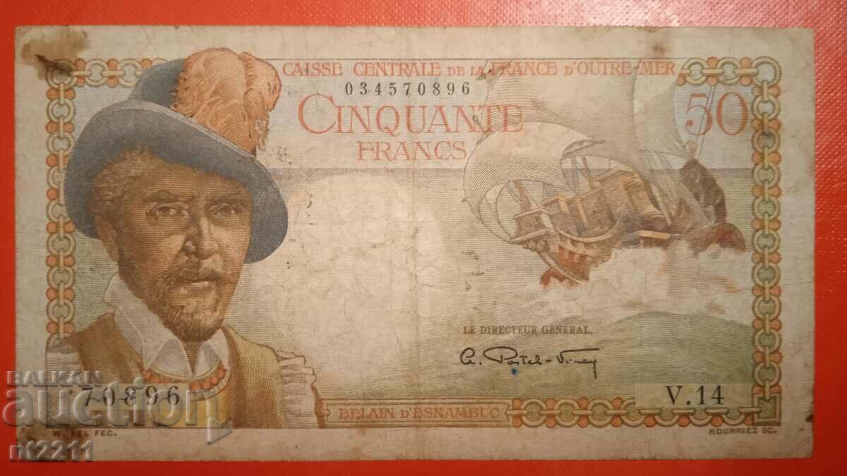 Банкнота 50 франка Френска Екваториална Африка 1947