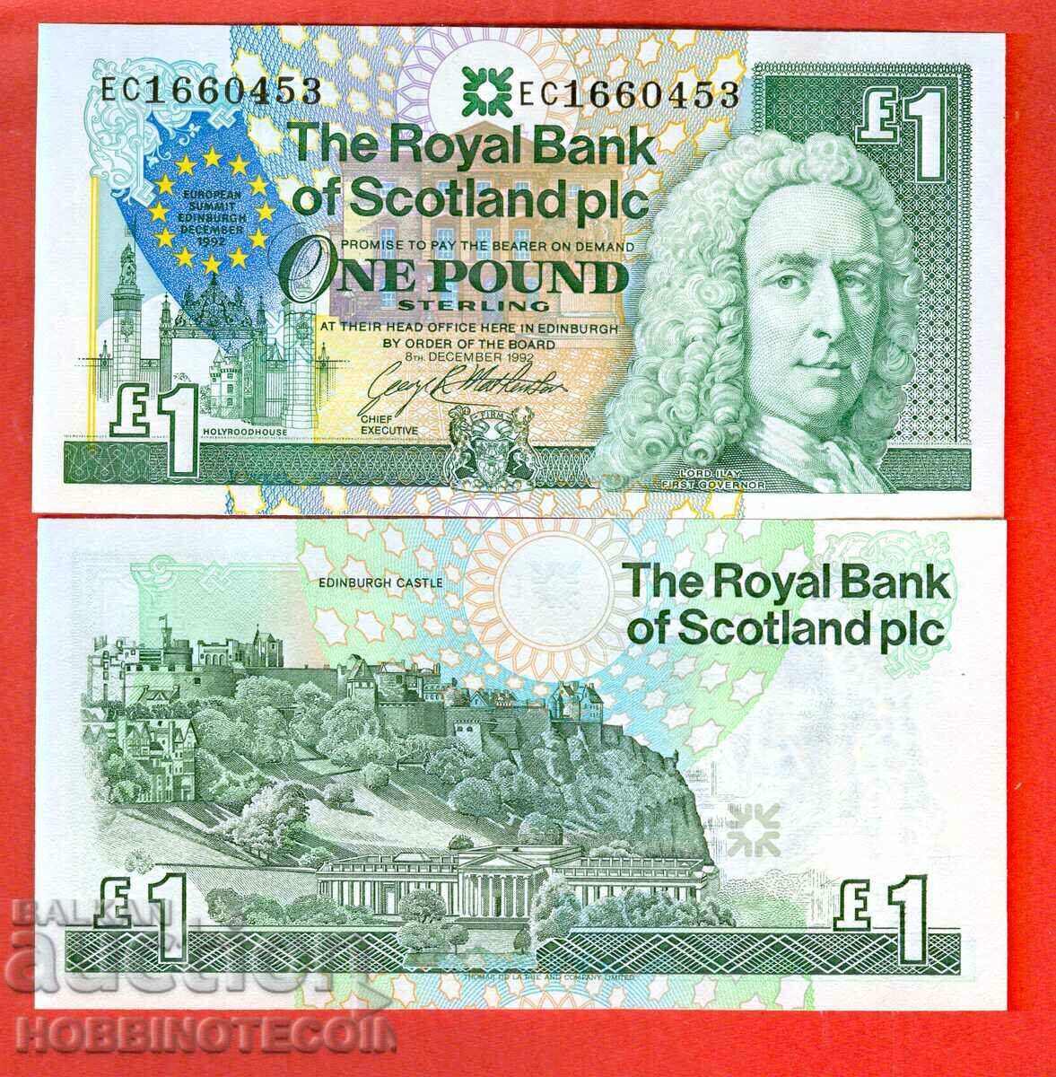 SCOTLAND SCTLAND 1 Pound issue issue 1992 NEW UNC SCOTLAND SCTLAND 1 Pound issue issue 1992 NEW UNC