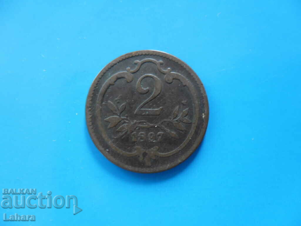 2 Heller 1897 Austria 2 Heller 1897 Austria