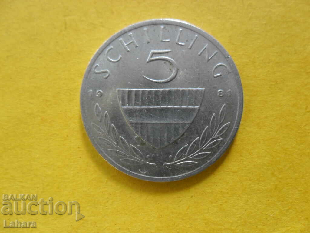 5 Shillings 1981 Austria 5 Shillings 1981 Austria