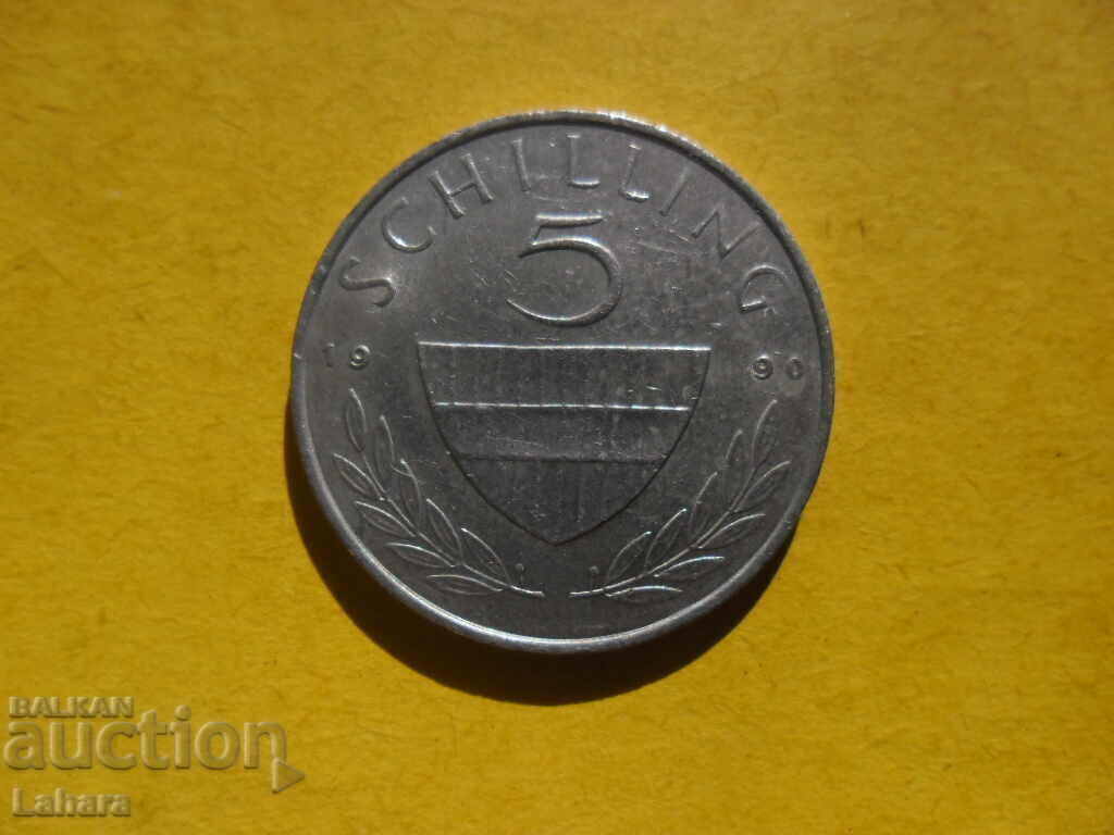 5 σελίνια 1990 Αυστρία 5 σελίνια 1990 Αυστρία