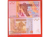WEST AFRICAN STATES 1000 A IVORY issue 2003 2021 UNC