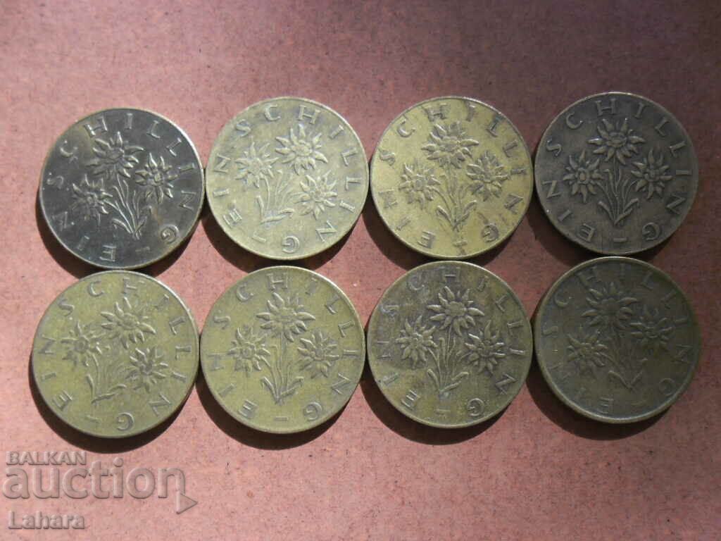 Delivery of Lot of 1 Shilling 1960 to 1969 Austria Delivery of Lot of 1 Shilling 1960 to 1969 Austria