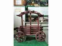 wooden cart - wine rack