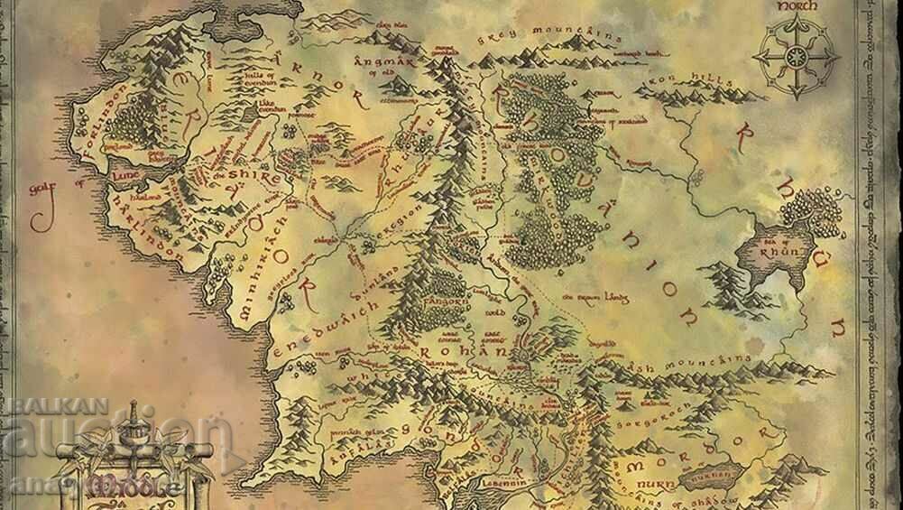 The Hobbit Map of Middle-earth