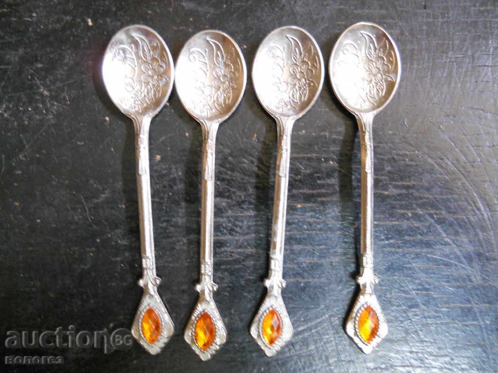set of tea spoons with tugra - 4 pcs