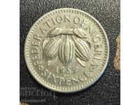 Nigeria 6 pence, 1959 › Regina Elisabeta a II-a (1958-1973)