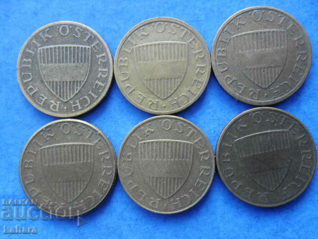 Delivery of Lot of 50 groschi 1959 to 1975. Austria Delivery of Lot of 50 groschi 1959 to 1975. Austria