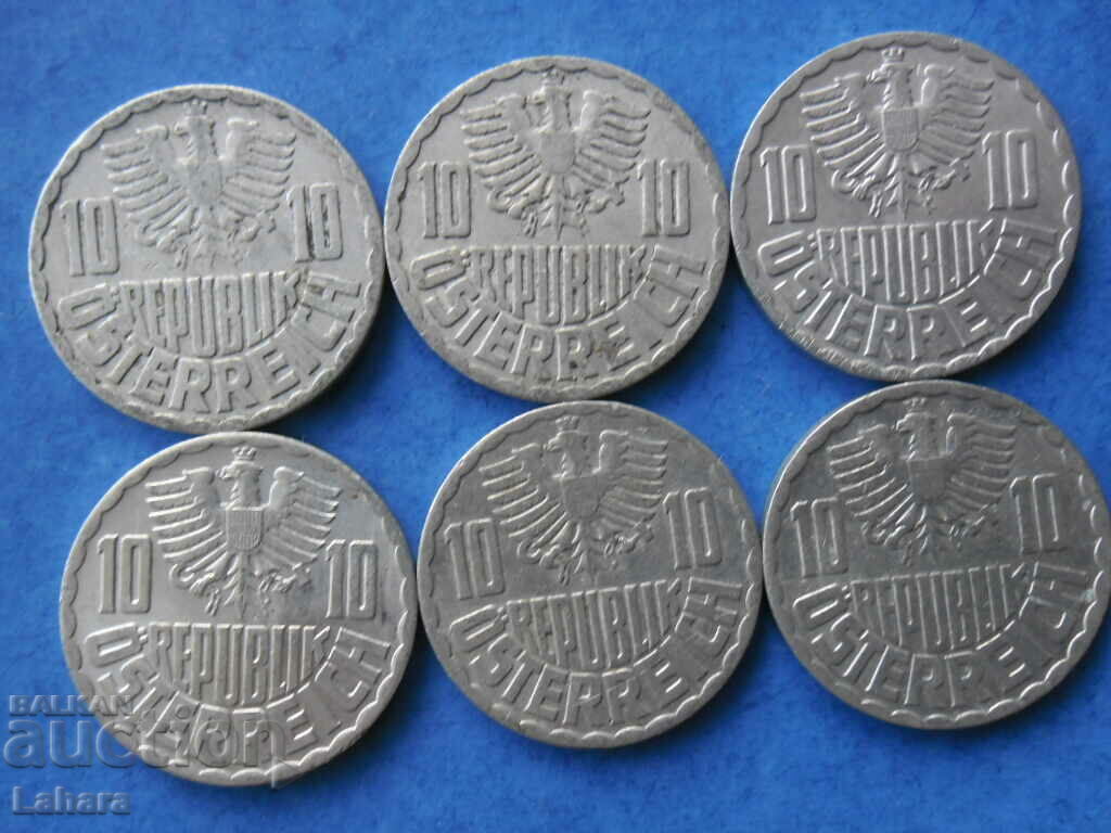 Auction Lot of 10 groshis 1952 to 1968. Austria Auction Lot of 10 groshis 1952 to 1968. Austria