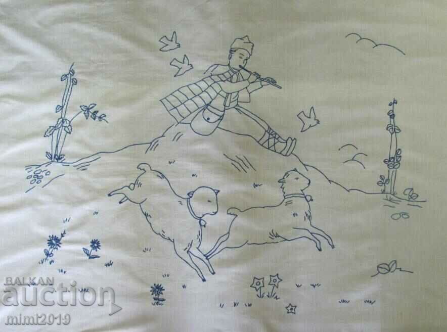 50's Hand Embroidery Tapestry for Wall with price 14.00 BGN | € 7.16 50's Hand Embroidery Tapestry for Wall with price 14.00 BGN | € 7.16