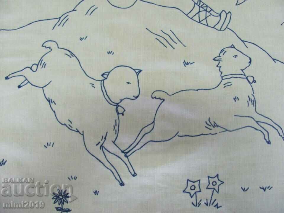 Auction 50's Hand Embroidery Tapestry for Wall Auction 50's Hand Embroidery Tapestry for Wall