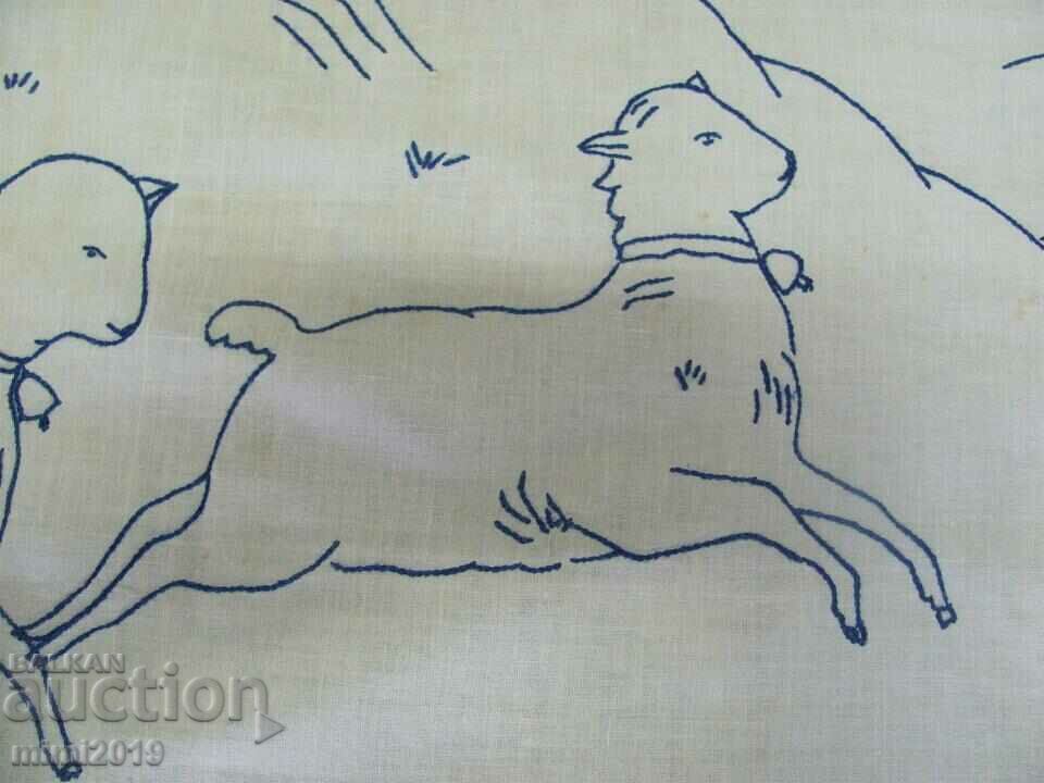 50's Hand Embroidery Tapestry for Wall - 5 50's Hand Embroidery Tapestry for Wall - 5