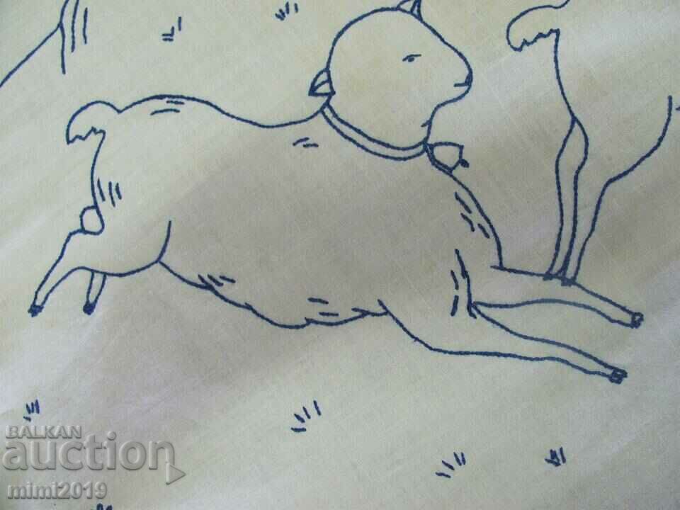 50's Hand Embroidery Tapestry for Wall - 6 50's Hand Embroidery Tapestry for Wall - 6