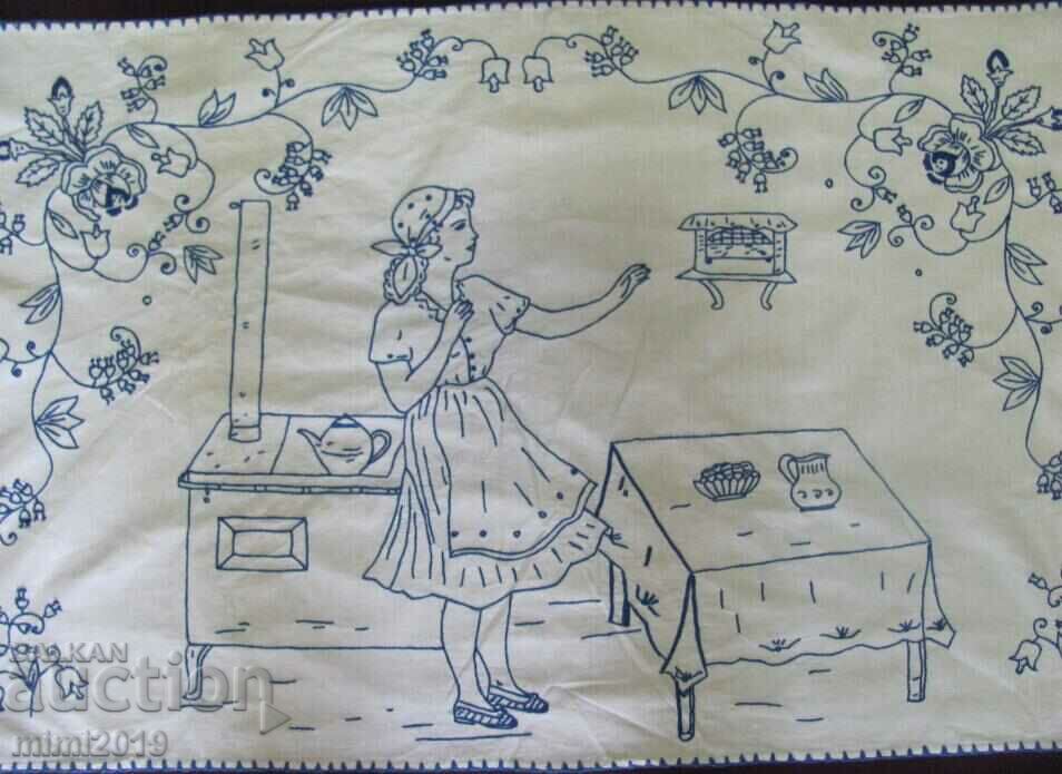 50's Hand Embroidery Tapestry for Wall with price 21.00 BGN | € 10.74 50's Hand Embroidery Tapestry for Wall with price 21.00 BGN | € 10.74