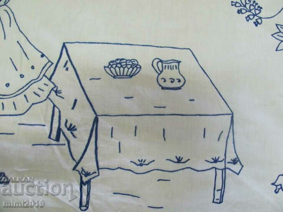 50's Hand Embroidery Tapestry for Wall - 5 50's Hand Embroidery Tapestry for Wall - 5