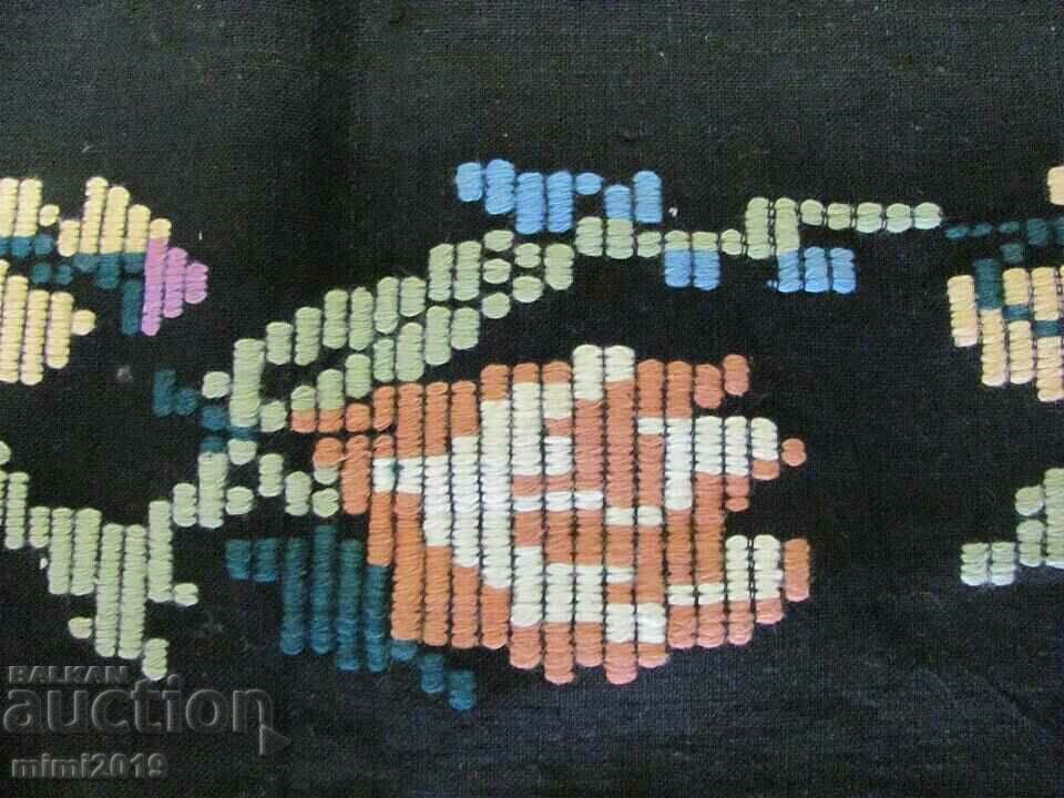 Delivery of 19th Century Folk Art Women's Apron with Embroidery